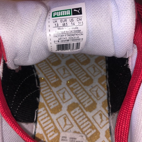 Puma Red Suede Sneakers - Picture 9 of 10